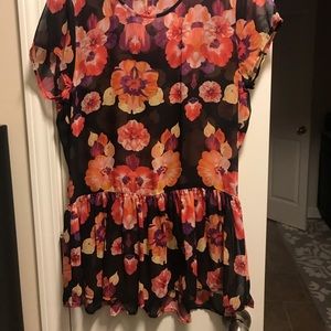 Floral preplum top